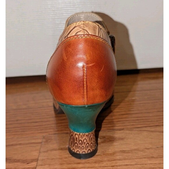 Handpainted Leather boho Oxford Pumps Size 39 L'Artiste by Spring Step Ophitia - Picture 6 of 14
